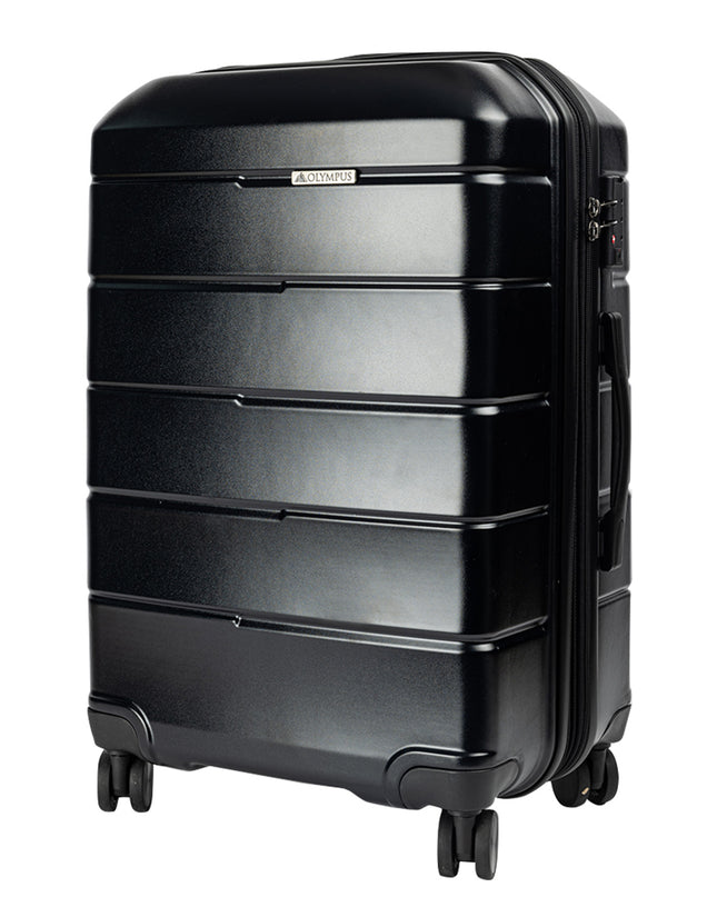 Olympus 3PC Artemis Luggage Set Hard Shell Suitcase ABS+PC  Jet Black