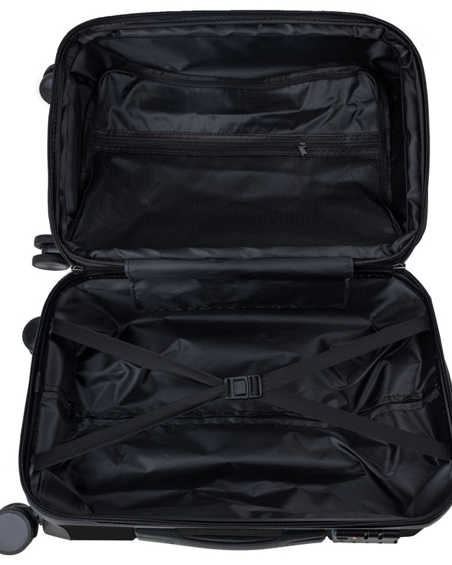 Olympus 3PC Artemis Luggage Set Hard Shell Suitcase ABS+PC  Jet Black
