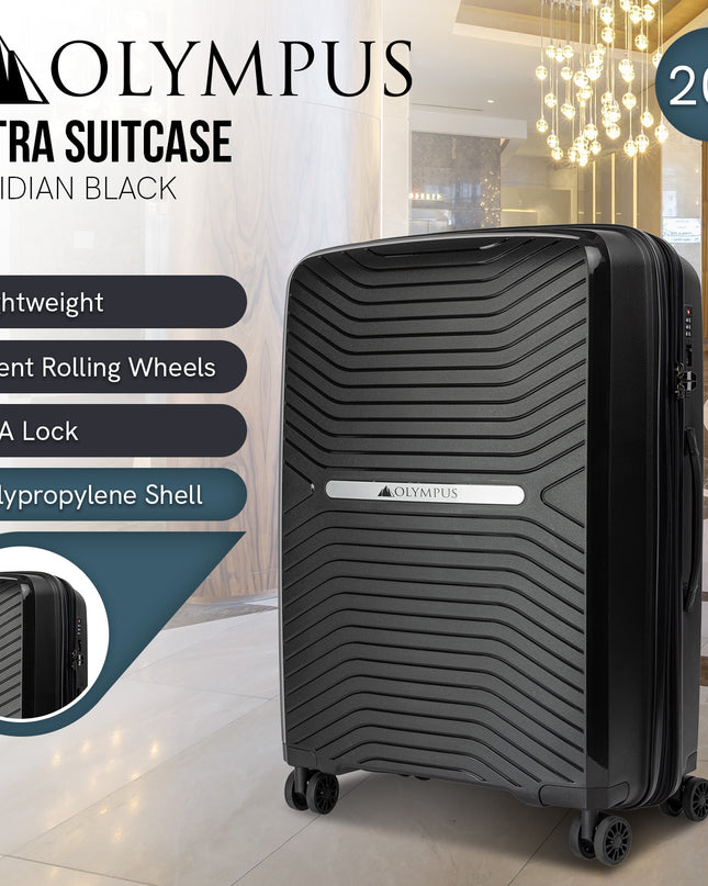 Olympus  Astra 20in Hard Shell Suitcase - Obsidian Black