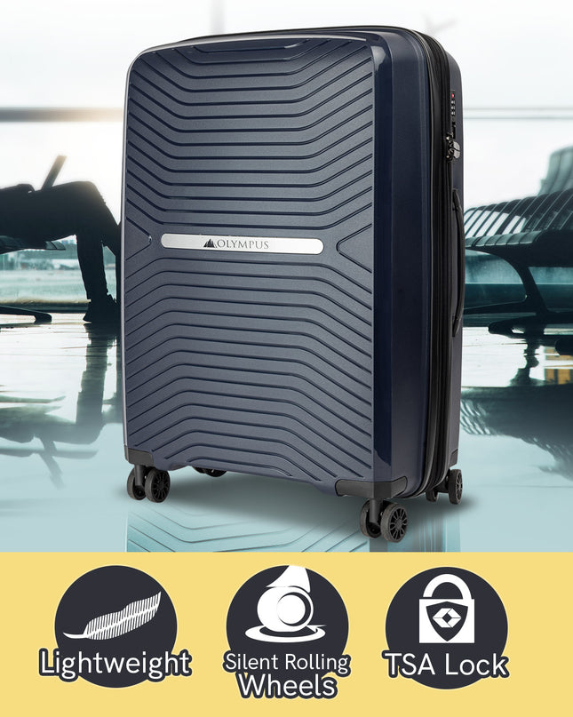 Olympus Astra 20in Lightweight Hard Shell Suitcase - Aegean Blue