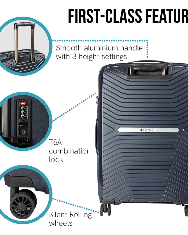 Olympus Astra 20in Lightweight Hard Shell Suitcase - Aegean Blue