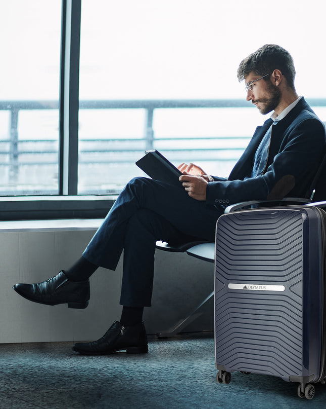 Olympus Astra 20in Lightweight Hard Shell Suitcase - Aegean Blue