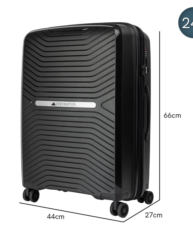 Olympus  Astra 24in Lightweight Hard Shell Suitcase - Obsidian Black