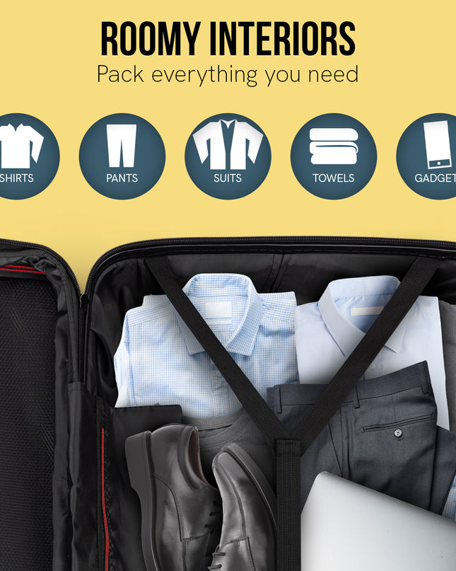 Olympus  Astra 24in Lightweight Hard Shell Suitcase - Obsidian Black