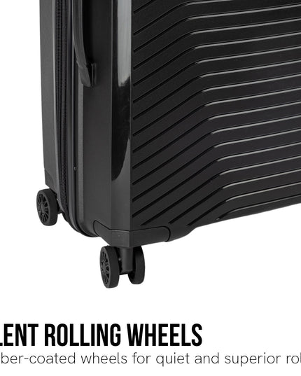 Olympus  Astra 24in Lightweight Hard Shell Suitcase - Obsidian Black
