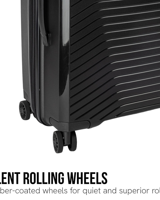 Olympus  Astra 24in Lightweight Hard Shell Suitcase - Obsidian Black