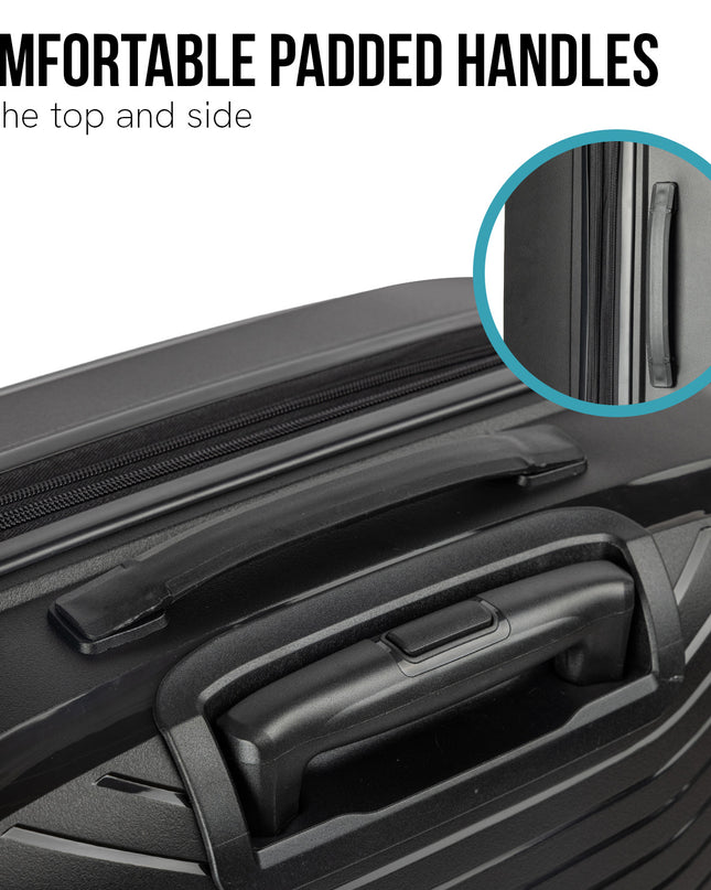 Olympus  Astra 24in Lightweight Hard Shell Suitcase - Obsidian Black