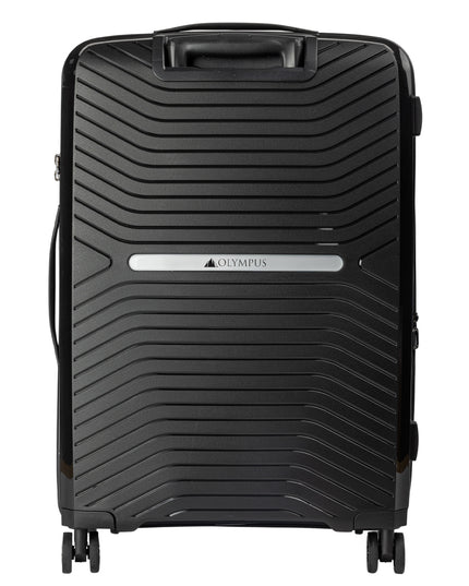 Olympus 3PC Astra Luggage Set Hard Shell Suitcase - Obsidian Black
