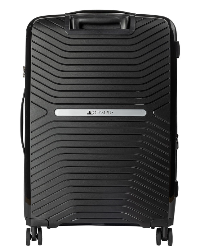 Olympus 3PC Astra Luggage Set Hard Shell Suitcase - Obsidian Black