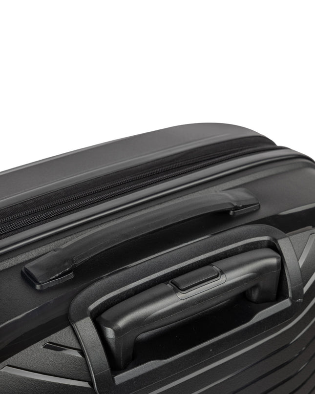 Olympus 3PC Astra Luggage Set Hard Shell Suitcase - Obsidian Black