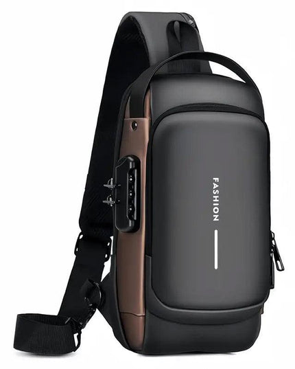 Multi-Function Password Lock Shoulder Bag Anti-Theft Crossbody Sling Bag Travel