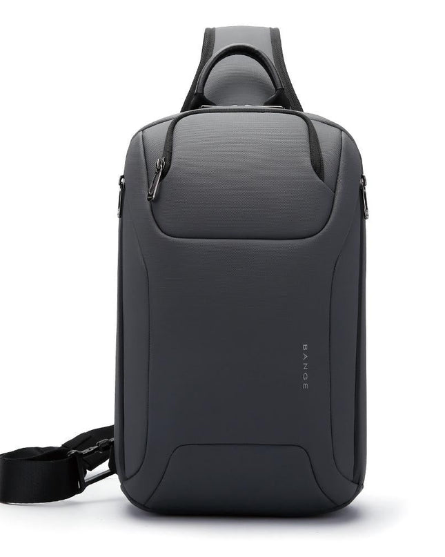 Men Chest Bag Business Shoulder Crossbody Bag - Black