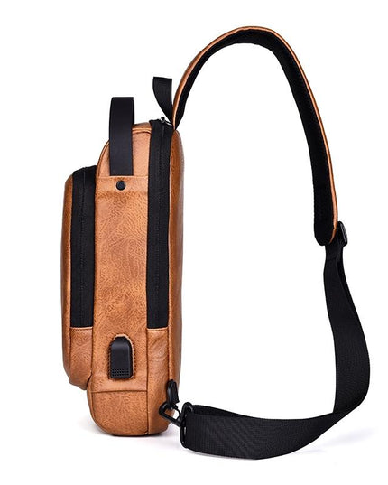 Waterproof Anti Theft Crossbody Backpack For Men - Black