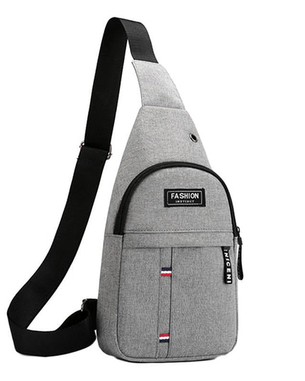 Canvas Crossbody Chest Bag For Men - Black