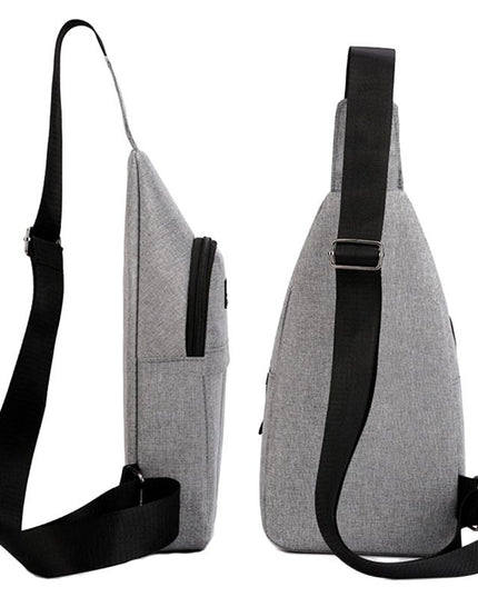 Canvas Crossbody Chest Bag For Men - Black