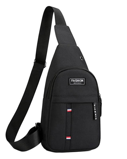 Canvas Crossbody Chest Bag For Men - Black