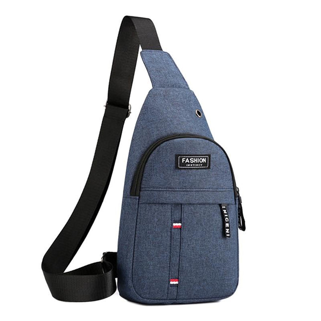 Canvas Crossbody Chest Bag For Men - Black