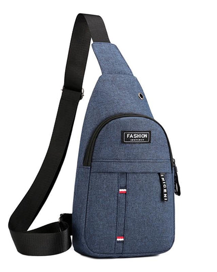 Canvas Crossbody Chest Bag For Men - Grey