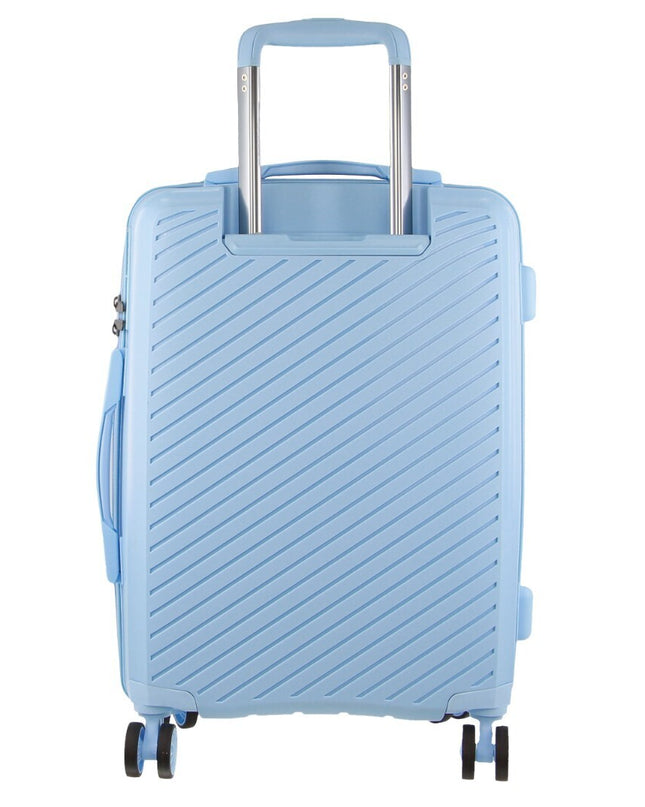 Pierre Cardin Inspired Milleni Cabin Luggage Bag Travel Carry On Suitcase 54cm (39L) - Blue