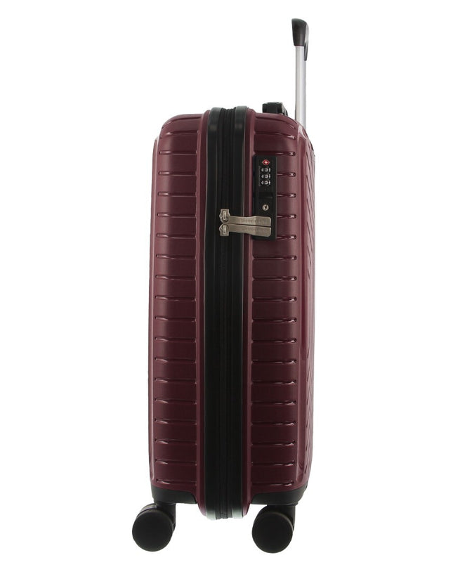 Pierre Cardin 3-Piece Hardshell Super Light Luggage Bags Travel Suitcase - Burgundy