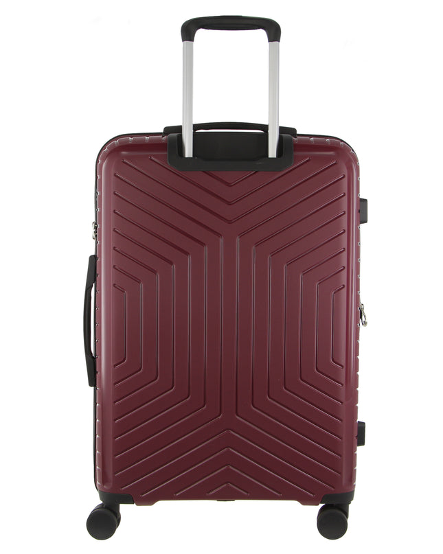 Pierre Cardin 76cm Large Hard-Shell Suitcase Travel Luggage Bag - Burgundy