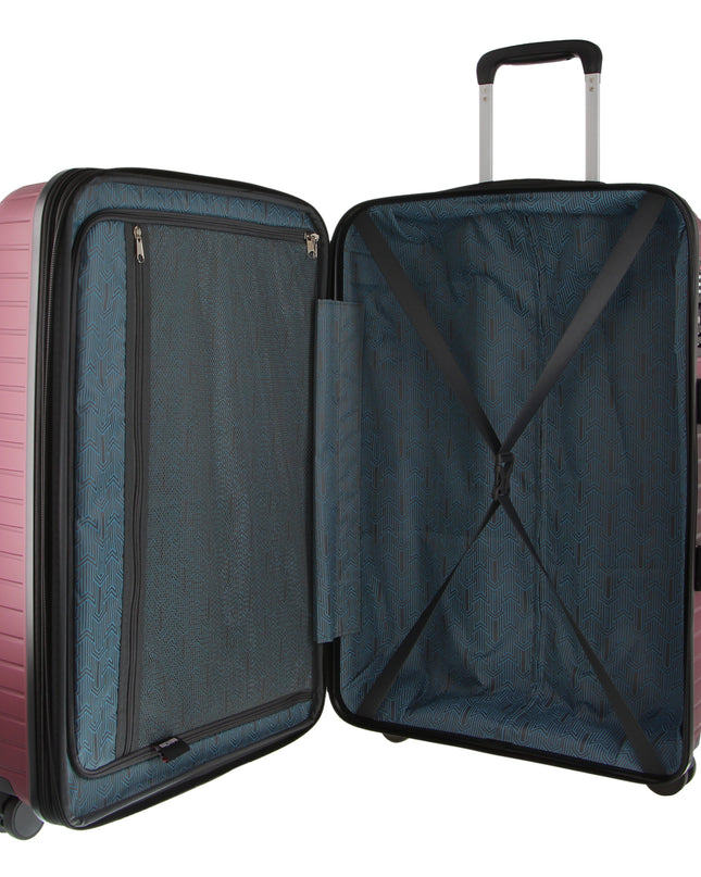 Pierre Cardin 76cm Large Hard-Shell Suitcase Travel Luggage Bag - Burgundy