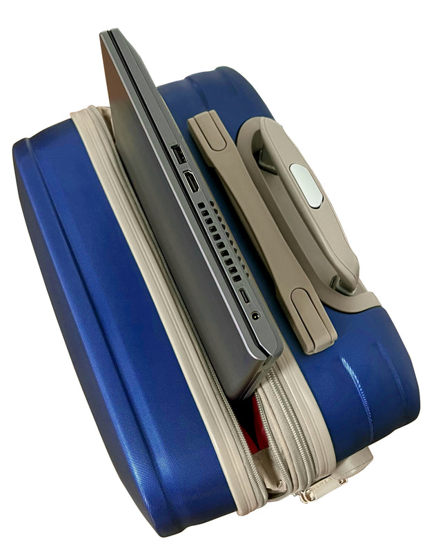 Pierre Cardin Hardshell Cabin Luggage Bag Travel Carry On TSA 54cm (49L) - Ocean