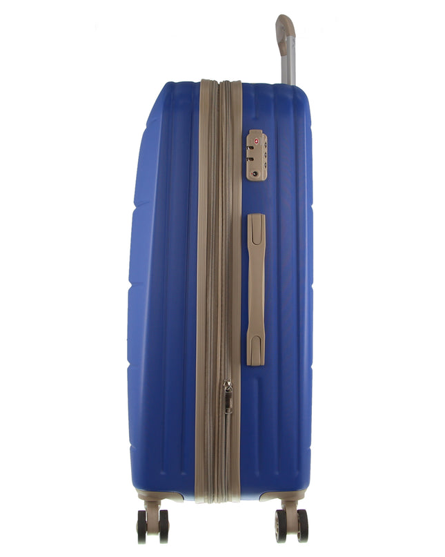 Pierre Cardin Hardshell Cabin Luggage Bag Travel Carry On TSA 54cm (49L) - Ocean