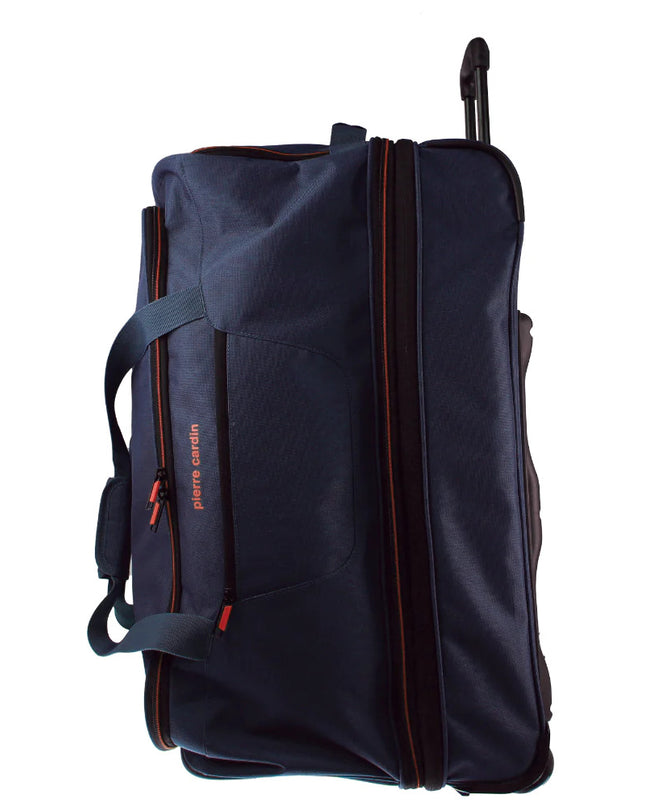 Pierre Cardin Trolley Bag Large Soft Travel Luggage Wheeled Duffle 82 Cm - Navy
