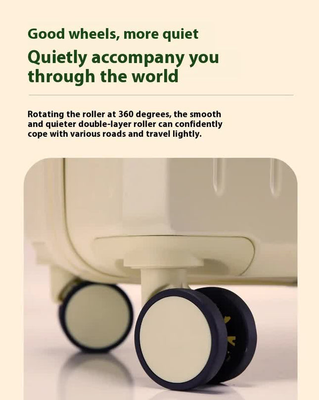 Smart Carry-On Luggage with Cup Holder & USB Charging Port - Yellow Color Spinner Suitcase for Travel Convenience  20 inch