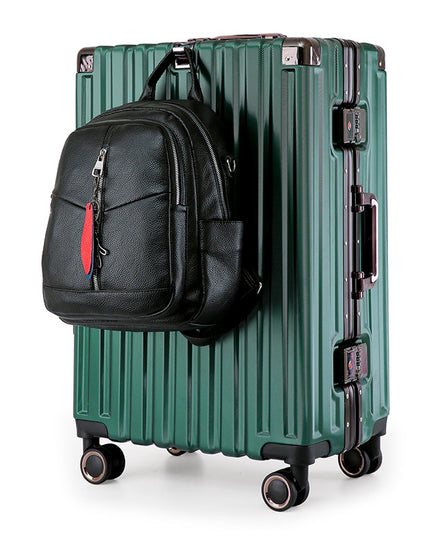 Aluminum Alloy Hard-Shell Suitcase with TSA Lock -20" Spinner Luggage in Green