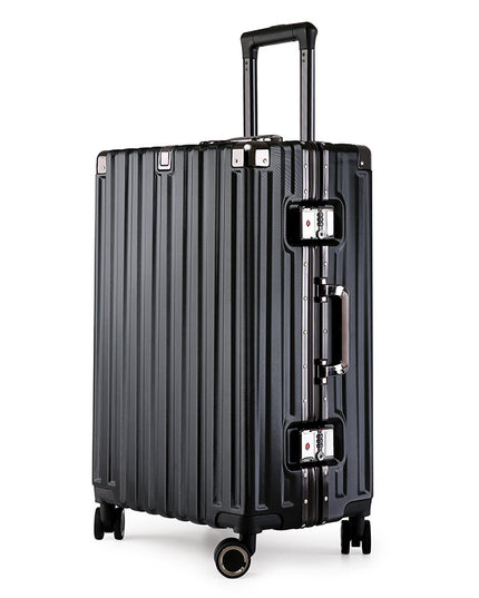 Aluminum Alloy Hard-Shell Suitcase with TSA Lock -20" Spinner Luggage in Black