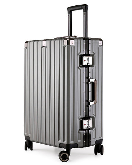 Aluminum Alloy Hard-Shell Suitcase with TSA Lock -22" Spinner Luggage in Grey
