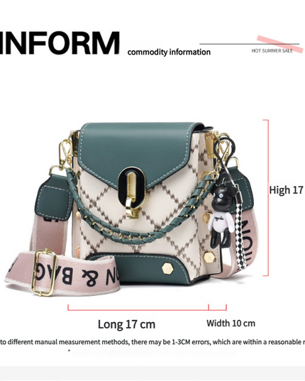 Pink Stylish Korean Minimalist Crossbody Bag - Elegant Small Square Shoulder Bag with Phone Pocket