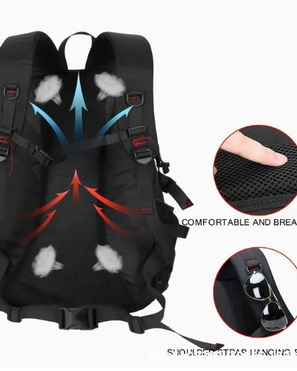 Grey 40L Large Capacity Travel Backpack - Water-Resistant Hiking Rucksack with USB Charging Port