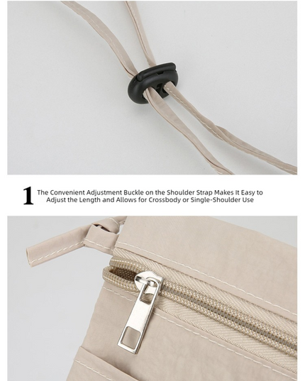 Green Minimalist Lightweight Nylon Crossbody Phone Bag - Compact & Stylish for Women