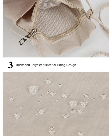 Green Minimalist Lightweight Nylon Crossbody Phone Bag - Compact & Stylish for Women