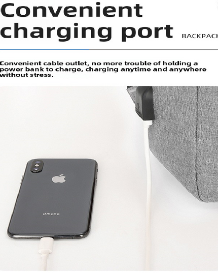 Grey 3 Piece Mens Backpack Set with Sling Bag and Pouch USB Charging Port Large Capacity Laptop Daypack Water Resistant Business Travel School Bag