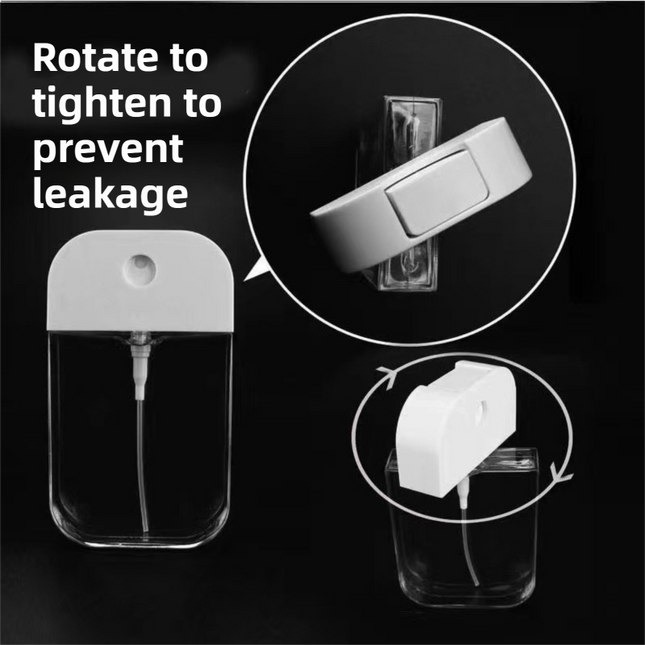3-Pack Ultra-Slim 50ml Card-Style Travel Spray Bottle with Pink Silicone Sleeve - Portable ABS/PETG Refillable Hydration Sprayer