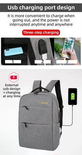 Black 3-PCS Multi-Functional & Lightweight Backpacks Set for Students - Large Capacity Durable Travel Daypack with USB Charging Port, Fit in 14-Inch Laptop Bag