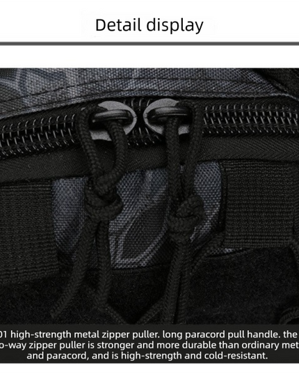 Tactical Sling Bag Black Python Camo 600D Waterproof Crossbody Backpack MOLLE EDC Shoulder Pack for Urban Outdoor