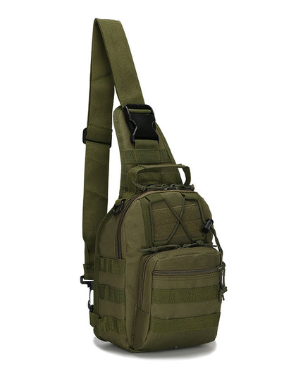 Tactical Sling Bag Army Green 600D Waterproof Crossbody Backpack MOLLE EDC Shoulder Pack for Hiking Outdoor