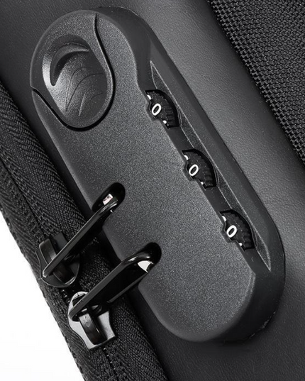 Green Lightweight Anti-Theft Tactical Chest Bag - Waterproof Security Sling Bag with 3-Digit Password Lock & Smart USB Charging Port