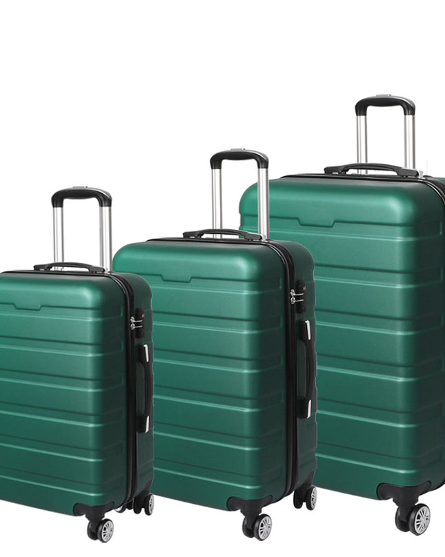 Slimbridge 3PC Luggage sets Suitcase Green