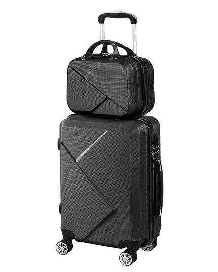 Slimbridge 2pcs 20"Travel Luggage Set Black