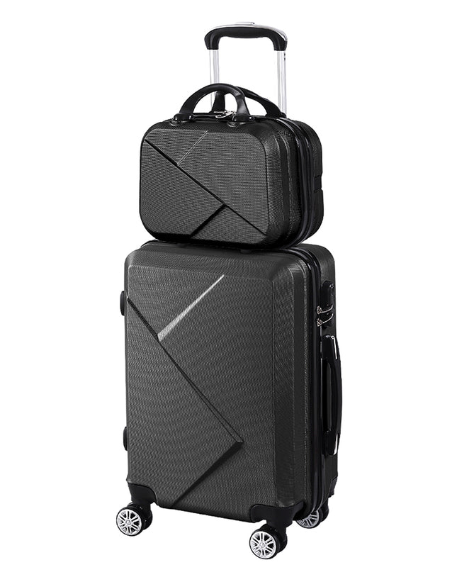 Slimbridge 2pcs 20"Travel Luggage Set Black