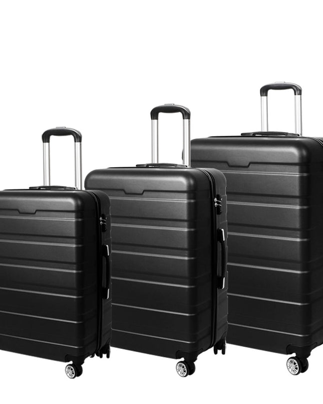 Slimbridge 3PC Luggage sets Suitcase Black