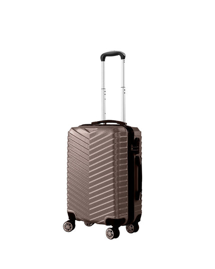 Slimbridge 20" Carry On Travel Luggage Coffee 20 inch