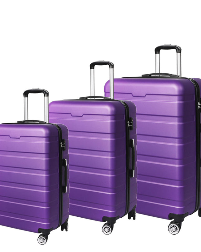 Slimbridge 3PC Luggage sets Suitcase Purple