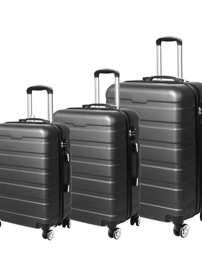 Slimbridge 3PC Luggage sets Suitcase Dark Grey